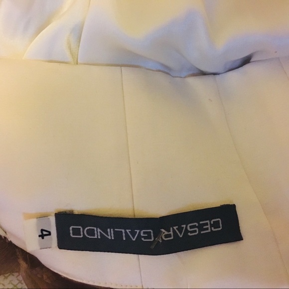 CESAR GALINDO COUTURE SEQUIN + NUDE SILK DRESS - Picture 6 of 11